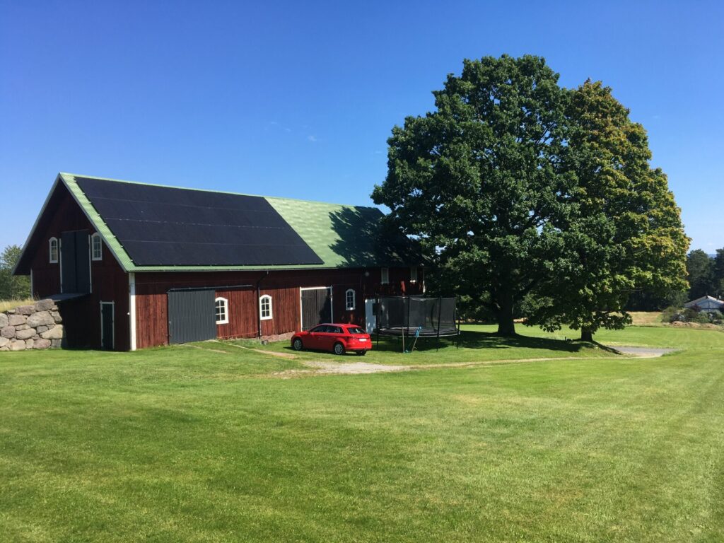 Solceller på ett lantbruk