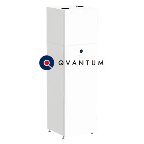 En produktbild på en frånluftsvärmepump från Qvantum