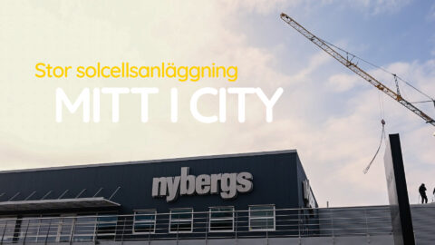 Nybergs Bil - Stor solcellsanläggning
